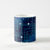 Schaltkreise im Weltraum Kaffeetasse (Mittel)