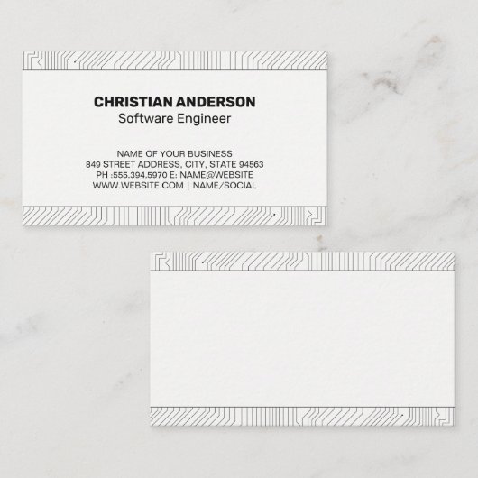 Schaltkreise | Softwareprogrammierung Visitenkarte (Vorne/Hinten)