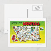 Schaltplan des Staat, Grüße von Postkarte (Vorne/Hinten)