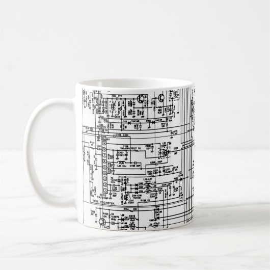 Schaltplandiagrammsymbole Elektronischer Schaltkre Kaffeetasse (Links)