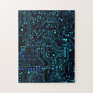 Schaltplatinen-Design-Illustration Kissen Puzzle