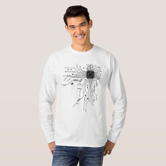 Schaltschrank-Mainboard Computer Science Engineer T-Shirt (Vorne ganz)