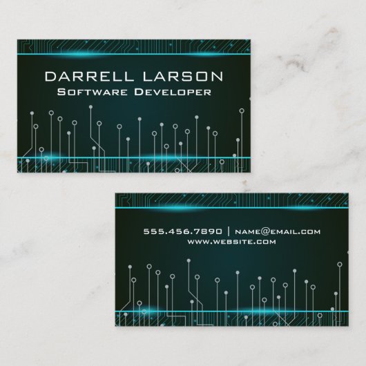 Schalttafel | Computertechnologie Visitenkarte (Vorne/Hinten)