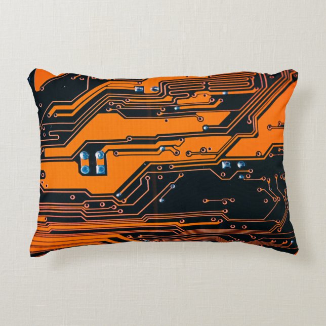 Schalttafel. Elektronische Computerhardware Dekokissen (Vorderseite)