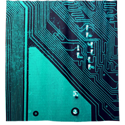 Schalttafel. Elektronische Computerhardware Duschvorhang (Vorderseite)