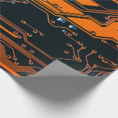 Schalttafel. Elektronische Computerhardware Geschenkpapier (Ecke)