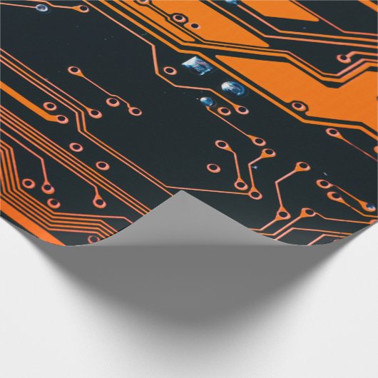 Schalttafel. Elektronische Computerhardware Geschenkpapier (Ecke)