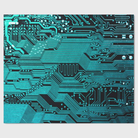 Schalttafel. Elektronische Computerhardware Geschenkpapier (Flach)