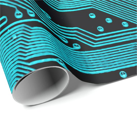 Schalttafel. Elektronische Computerhardware Geschenkpapier (Rolleneckpunkt)