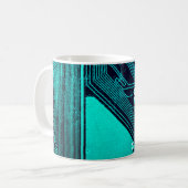 Schalttafel. Elektronische Computerhardware Kaffeetasse (Vorderseite Links)