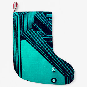 Schalttafel. Elektronische Computerhardware Kleiner Weihnachtsstrumpf