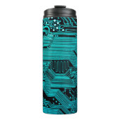 Schalttafel. Elektronische Computerhardware Thermosbecher (Vorderseite)