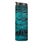 Schalttafel. Elektronische Computerhardware Thermosbecher (Nach rechts gedreht)