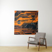 Schalttafel. Elektronische Computerhardware Wandteppich (Beispiel)