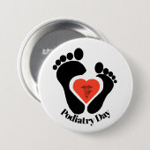 Schalttafel für den Podiatry Day - Paar der Füße u Button (Vorne & Hinten)