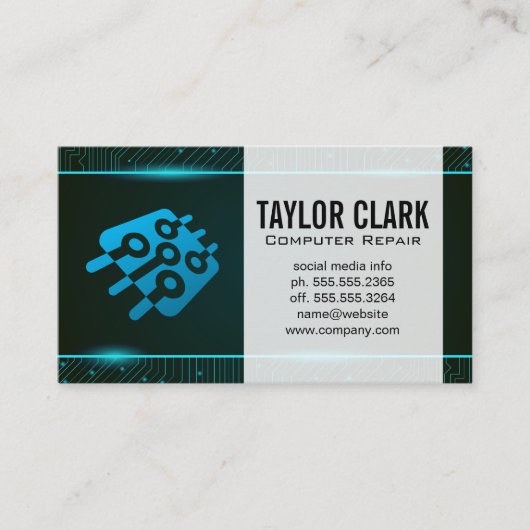 Schalttafel | Mikrochip-Visitenkarte Visitenkarte (Vorderseite)