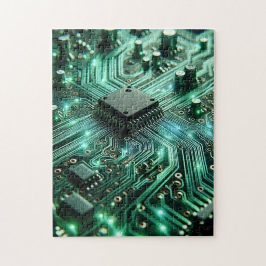 Schalttafel mit grüner Energie Puzzle (Vertikal)