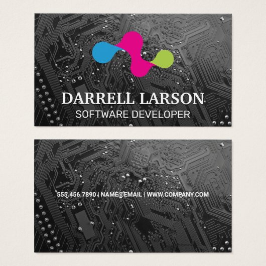 Schalttafel | Modernes Tech-Logo (Vorne & Hinten)