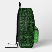 Schalttafel Neon Green Black Custom Monogram Bedruckter Rucksack (Links)