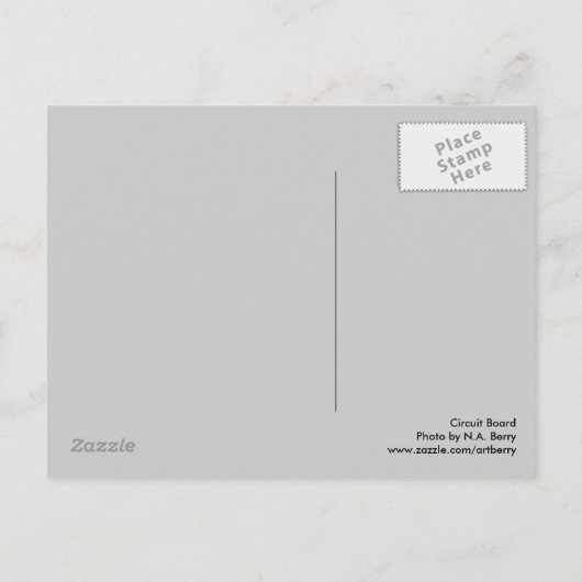 Schalttafel Postkarte (Rückseite)