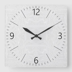Schalttafel Quadratische Wanduhr