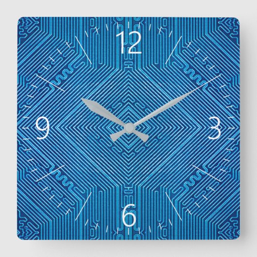 Schalttafel Quadratische Wanduhr (Vorderseite)