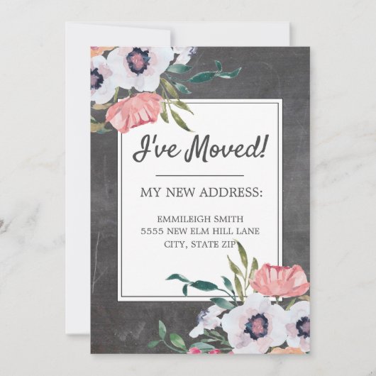 Schalttafel Rosa Weiße Blüte Einladung (Vorderseite)