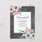 Schalttafel Rosa Weiße Blüte Postkarte (Vorne/Hinten)