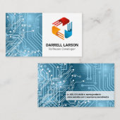 Schalttafel | Tech Modern Logo Visitenkarte (Vorne/Hinten)