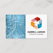 Schalttafel | Tech Modern Logo Visitenkarte (Vorderseite)