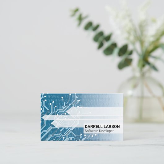 Schalttafel | Technologie | Codenummern Visitenkarte (Stehend Vorderseite)