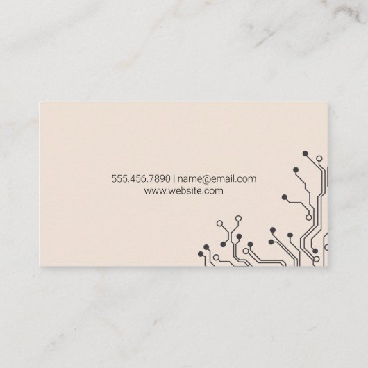 Schalttafel | Technologie | Software Engineer Visitenkarte (Rückseite)
