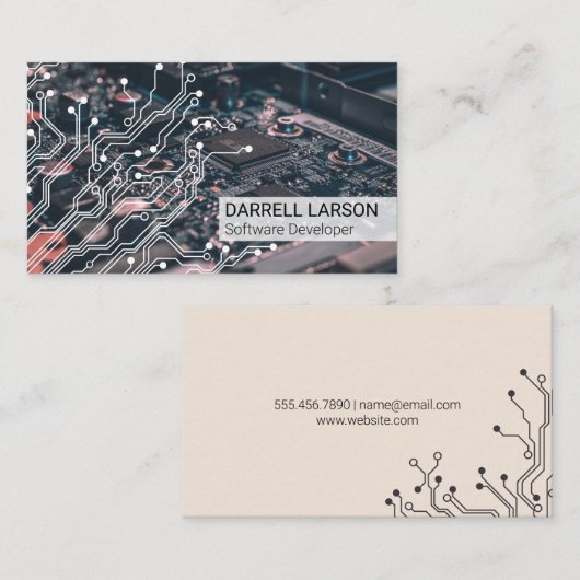 Schalttafel | Technologie | Software Engineer Visitenkarte (Vorne/Hinten)