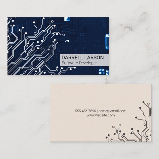 Schalttafel und Knoten | Ingenieur Visitenkarte (Vorne/Hinten)