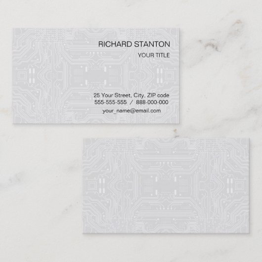 Schalttafel Visitenkarte (Vorne/Hinten)