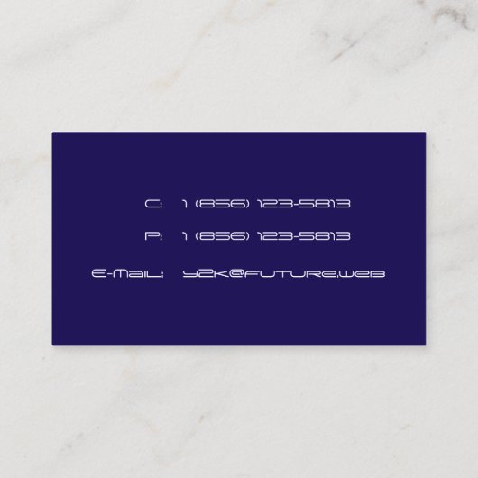 Schalttafel Visitenkarte (Rückseite)