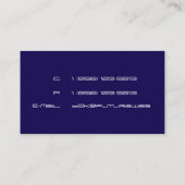 Schalttafel Visitenkarte (Rückseite)