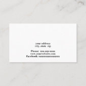 Schalttafel Visitenkarte (Rückseite)