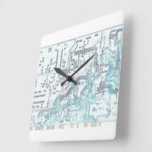 Schaltungsbrett Quadratische Wanduhr (Winkel)