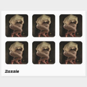 Scham 2012 quadratischer aufkleber (Blatt)