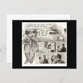 Schäm dich, Dick! Retro-Anzeige Postkarte