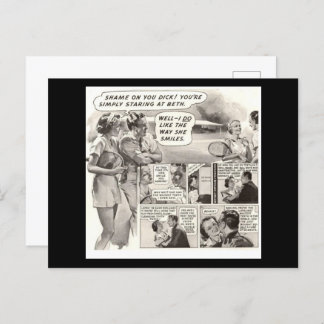 Schäm dich, Dick! Retro-Anzeige Postkarte