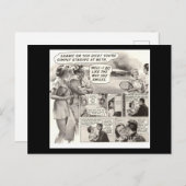 Schäm dich, Dick! Retro-Anzeige Postkarte (Vorne/Hinten)