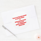 Scham Runder Aufkleber (Umschlag)