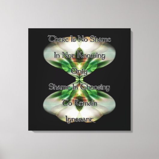 Scham und Ignoranz Leinwand drucken (Vorderseite)