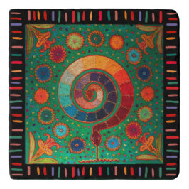 Schamane Huichol Himmelsserpentin Töpfeuntersetzer