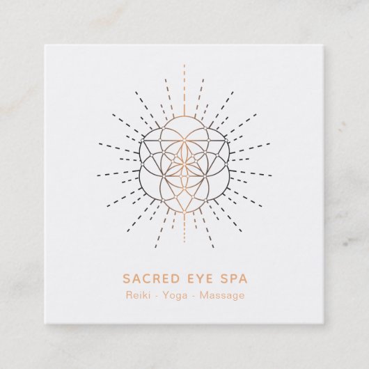 *~* Schamane kosmische Alchemie Heilige Geometrie Quadratische Visitenkarte (Vorderseite)