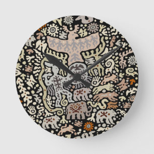 Schamane‑Peyote‑Ritual Runde Wanduhr