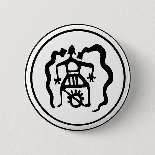 Schamane und die Ahnen-Geistführer Button (Vorderseite)