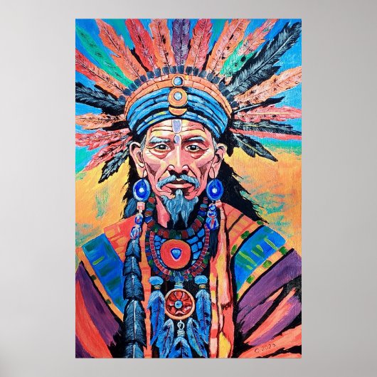 Schamane, Zauberer, Amulett, Magie Poster (Vorne)